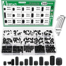 775PCS Metric +SAE Set Screw Assortment Kit Hex Socket Head Cup Point Set Sc picture