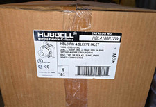 (LOT OF 6PC/1BOX)Hubbell HBL4100B12W  Pin & Sleeve Inlet 100A 125/250VAC 3P4W picture
