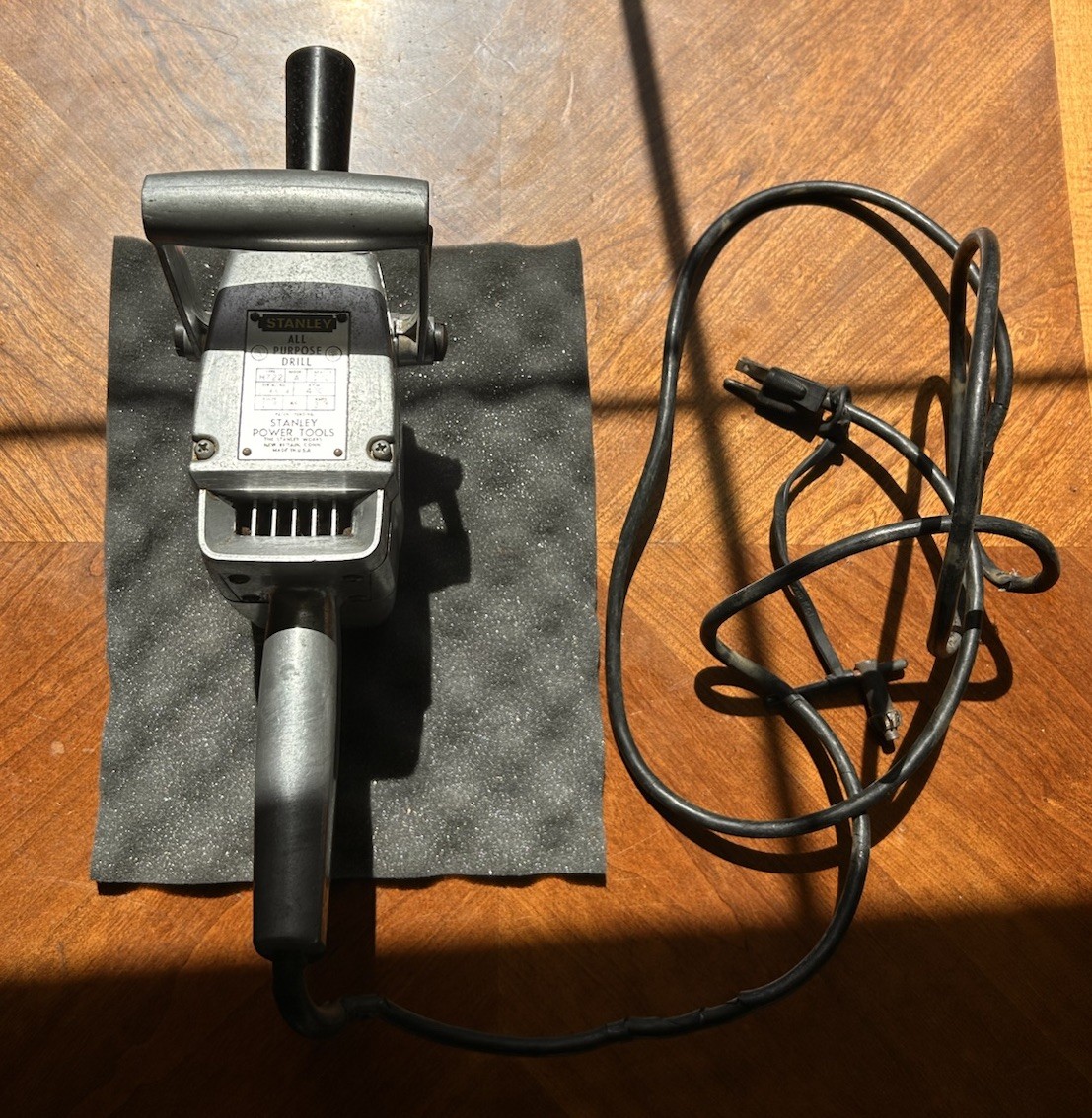Vintage Stanley All Purpose Drill 1/2” H722 Model A Electric Power Tool 400 RPM