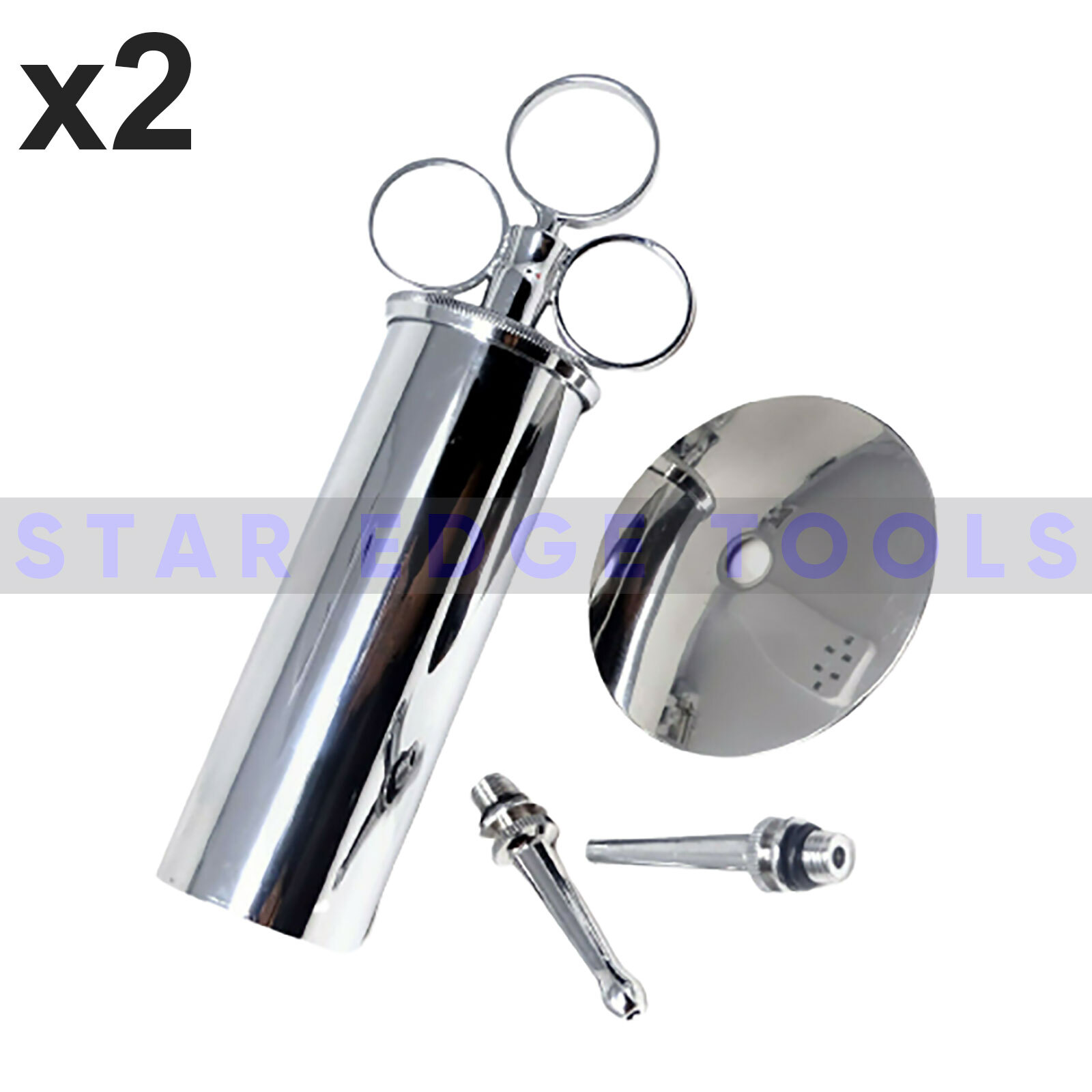 2 Pcs Metal EAR Syringe Veterinary Surgical Instruments Premium Grade Metal 2 Pcs Metal EAR Syringe Veterinary Surgical Instruments Premium Grade Metal
