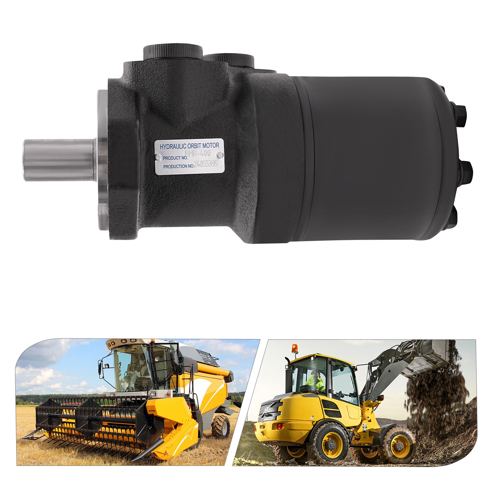 135RPM Hydraulic Motor Replacement Compact Hydraulic Motor High Torque Black