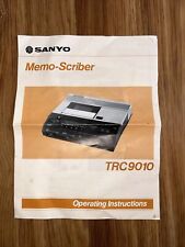 Sanyo TRC-9010 Memo-Scriber Cassette Transcript Equipment W/ Foot Control Pedal picture