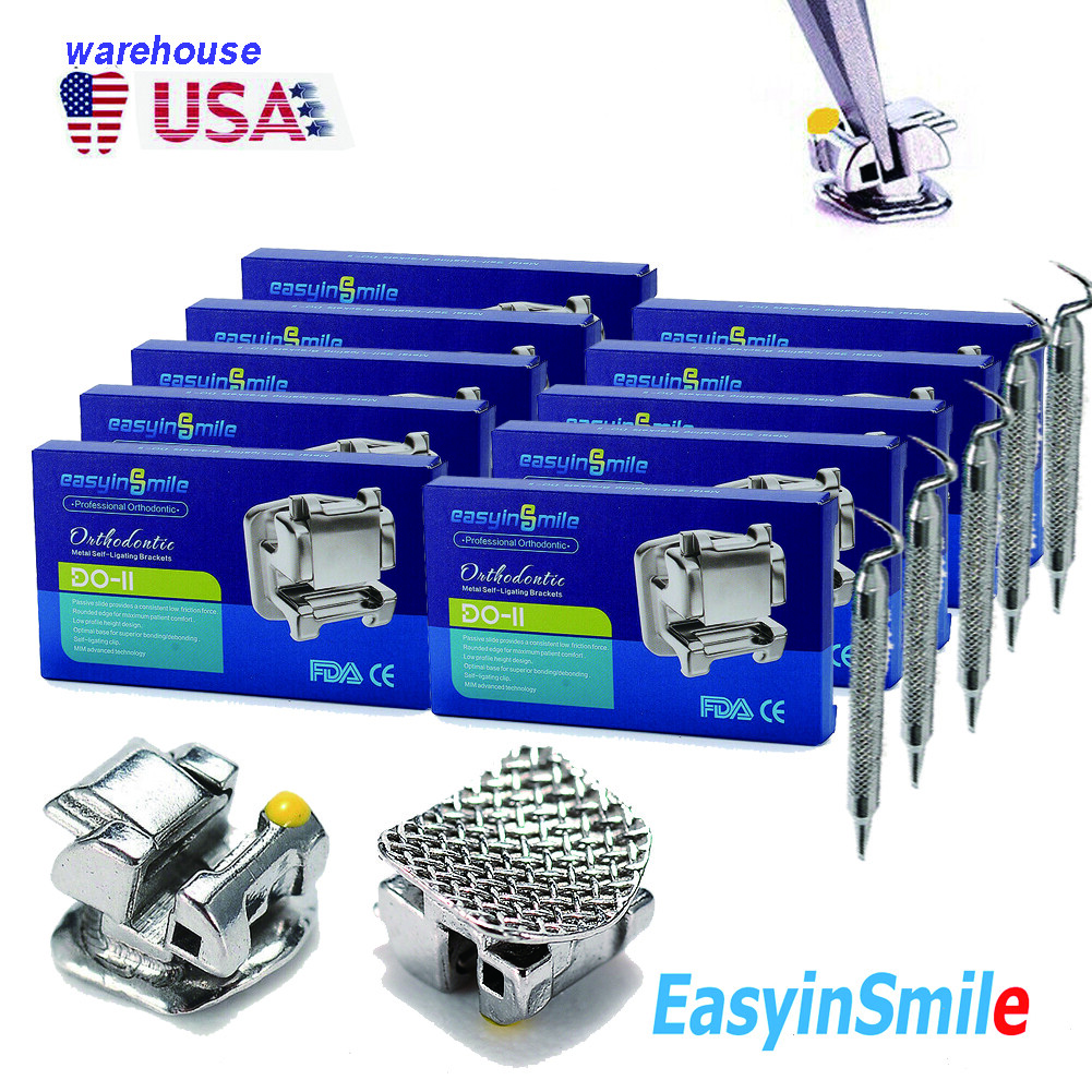 12 Sets Dental Orthodontic Brackets Self Ligating Mini MBT 022 Hooks 345 Easyins 12 Sets Dental Orthodontic Brackets Self Ligating Mini MBT 022 Hooks 345 Easyins