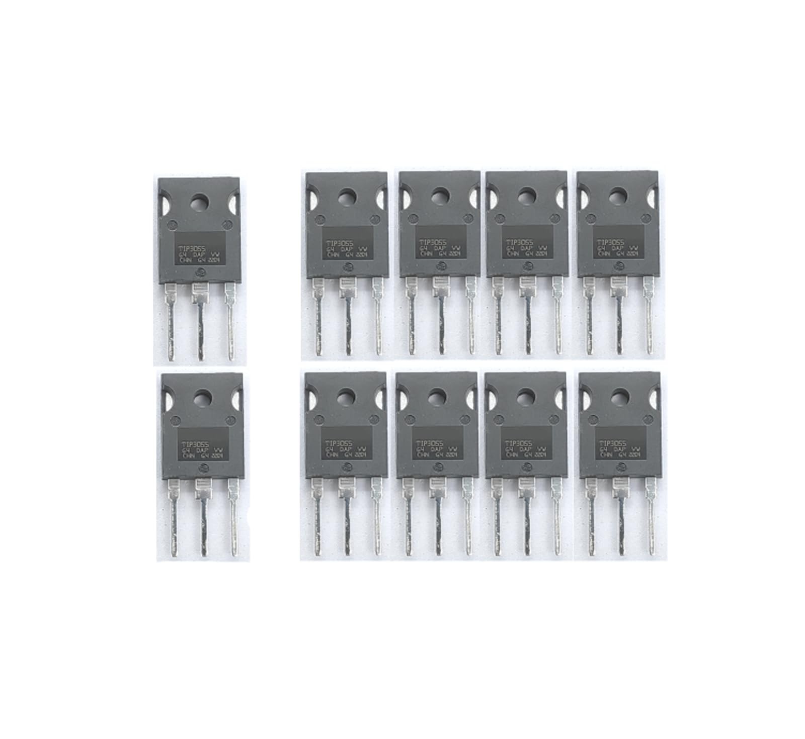 10 PCS TIP3055 TIP 3055 Transistor NPN 60V 15A TO247 Power Regulator