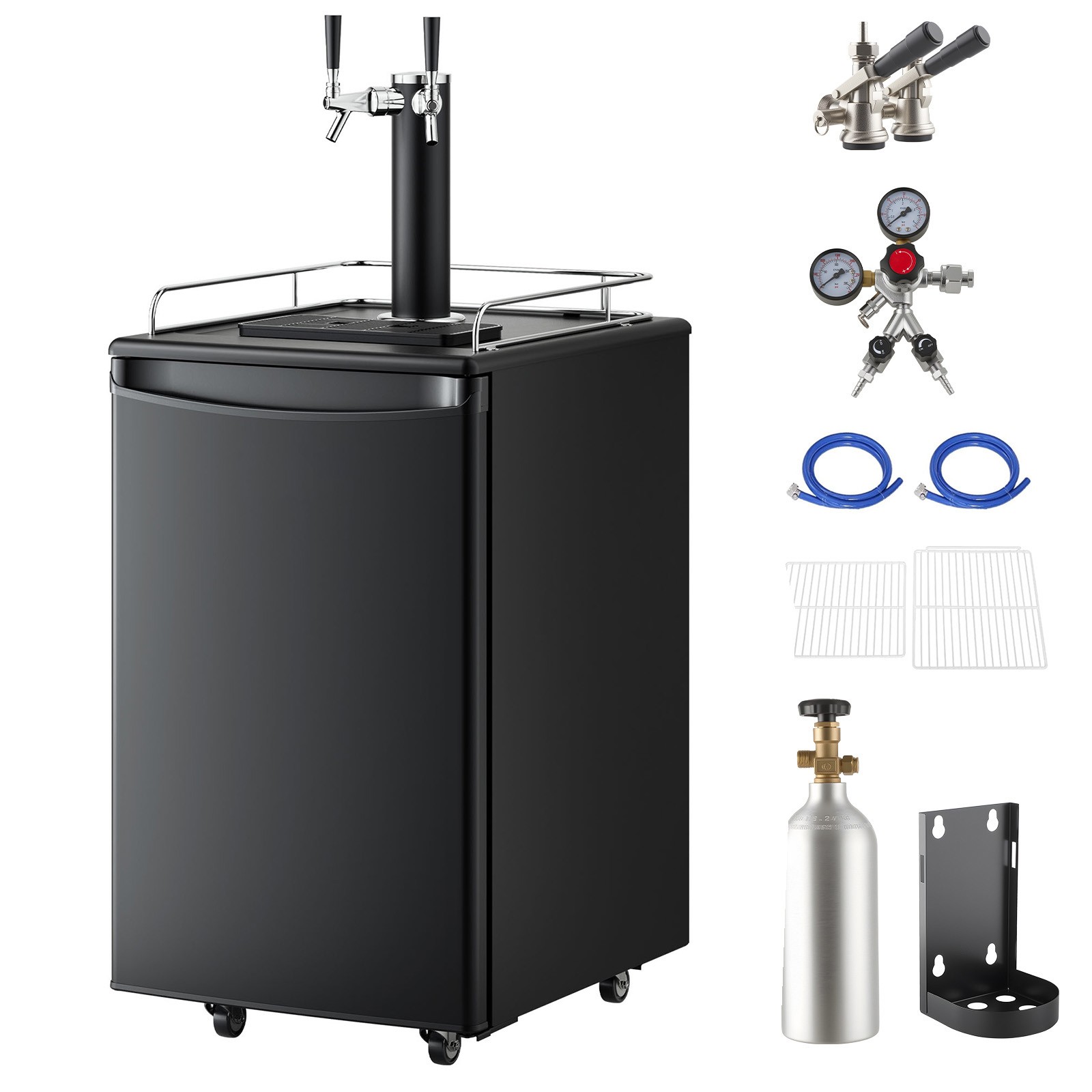 Uimoso Beer Kegerator Draft Beer Dispenser Full Size Keg Refrigerator Dual Tap Uimoso Beer Kegerator Draft Beer Dispenser Full Size Keg Refrigerator Dual Tap