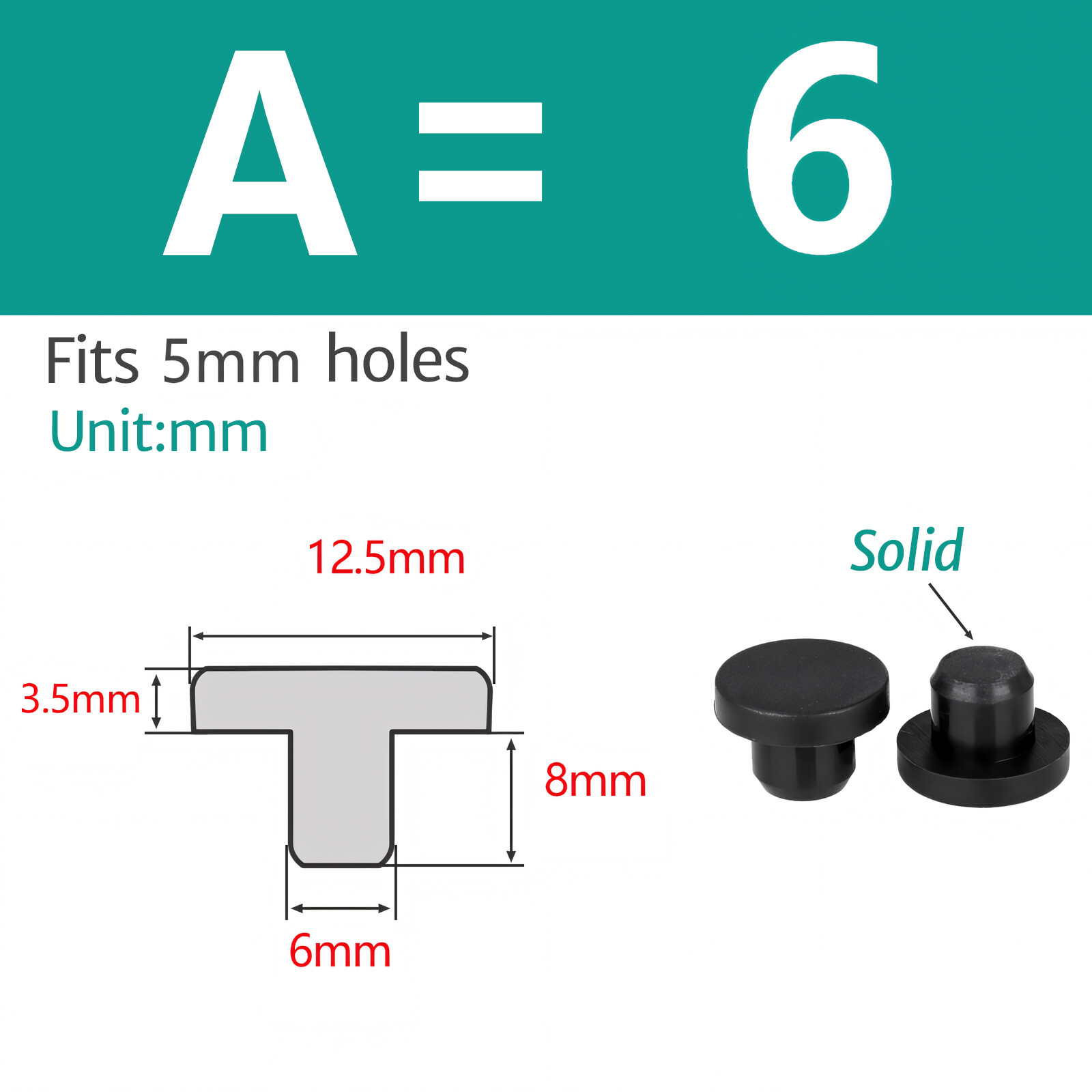 Silicone Rubber Round Hole Plugs Blanking End Cap Tube Pipe Insert Bung Black