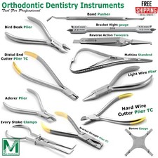 Set Of 12 Orthodontics Instruments Set-up Kit Bracket & Braces Arch Pliers Set picture