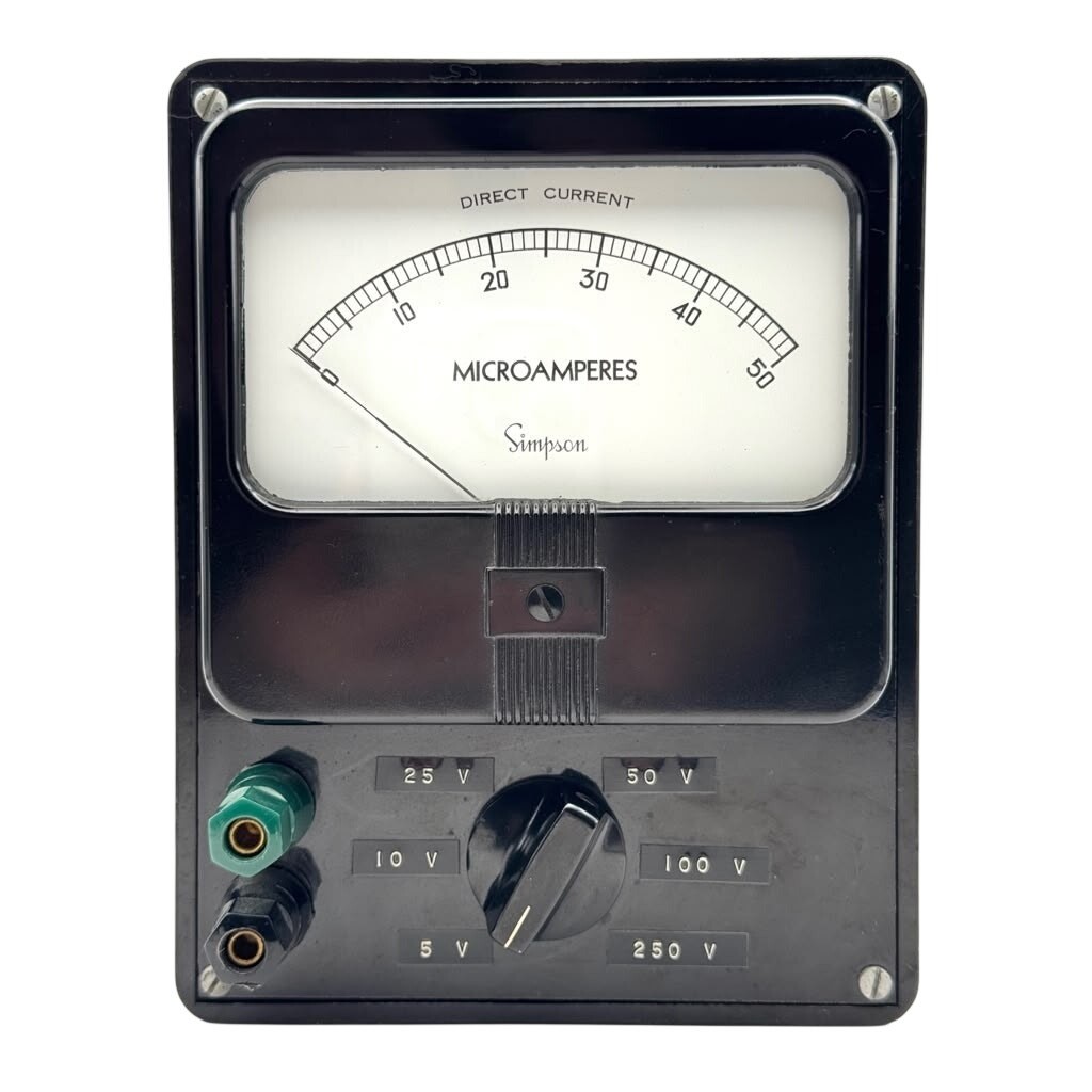 Simpson Model 9 Family DC Voltmeter Microammeter Parts/Repair Partially Tested Simpson Model 9 Family DC Voltmeter Microammeter Parts/Repair Partially Tested