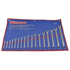 Westward Combination Wrench Set,Satin,7-27mm,17Pc 4PL91 picture