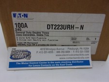 DT223URH-EATON-GENERAL DUTY SAFETY SWITCH-2P,100A,240V,NEMA3R RAINPROOF,3 WIRE picture