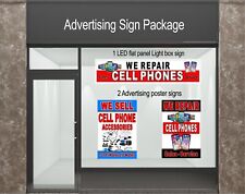 We Repair Cell Phones Sign Package Led Light Box sign 48