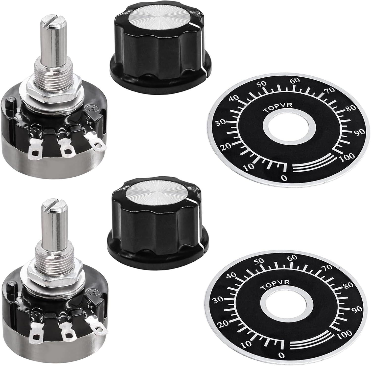 2Pcs RV24YN20S 10K Potentiometer B103 10K Single Turn Carbon Film Rotary Taper