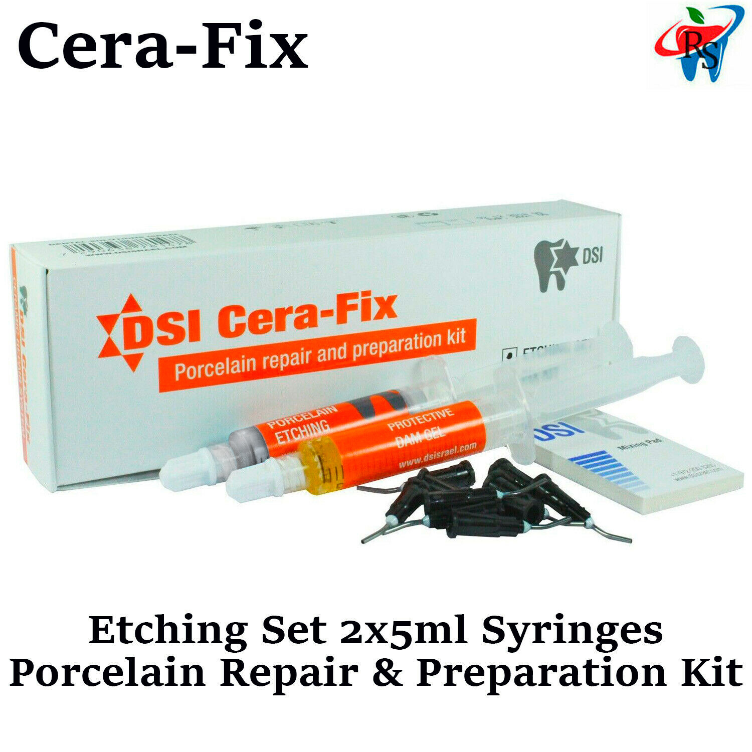 Dental Cera-Fix Repair Kit Porcelain Gel Ceramic Metal Etch Protecting Ceramgel Dental Cera-Fix Repair Kit Porcelain Gel Ceramic Metal Etch Protecting Ceramgel