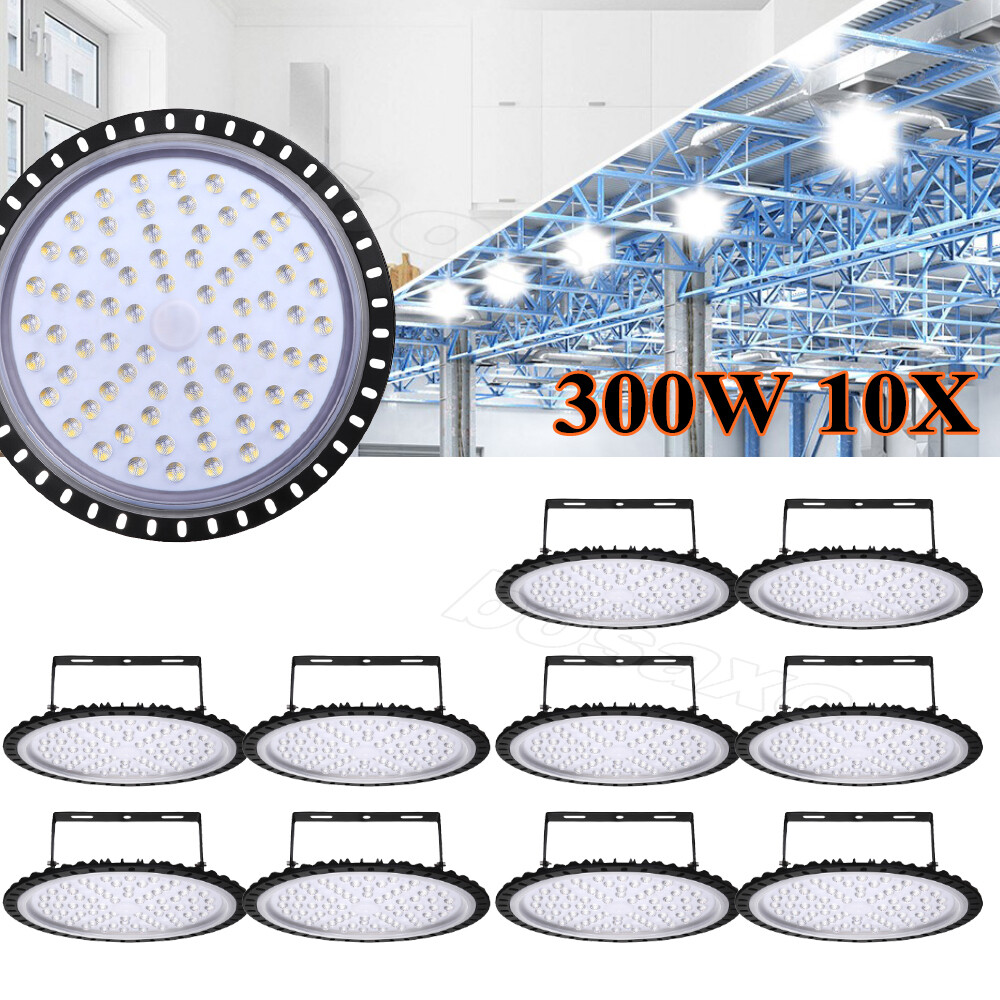 10Pack 300W UFO Led High Bay Light 300 Watts Commercial Warehouse Factory Lights 10Pack 300W UFO Led High Bay Light 300 Watts Commercial Warehouse Factory Lights