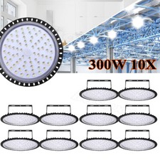 10Pack 300W UFO Led High Bay Light 300 Watts Commercial Warehouse Factory Lights picture