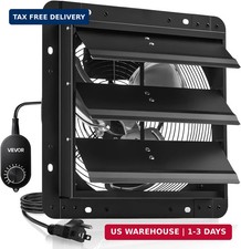 VEVOR 12 in Shutter Exhaust Fan Wall-Mount Automatic Louvers Variable Speed, Stu picture