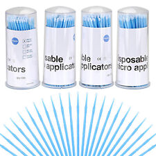 400Pcs  Micro Brush Cleaning Sticks 2.5 mm Disposable Dental Oral Brushes Blue picture