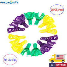 Easyinsmile Dental Impression Trays Perforated Plastic Tray S/M/L for Adult 25PC picture