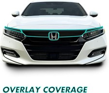 Chrome Delete Blackout Vinyl Overlay  (18-20 Front Grill, Gloss Black) picture