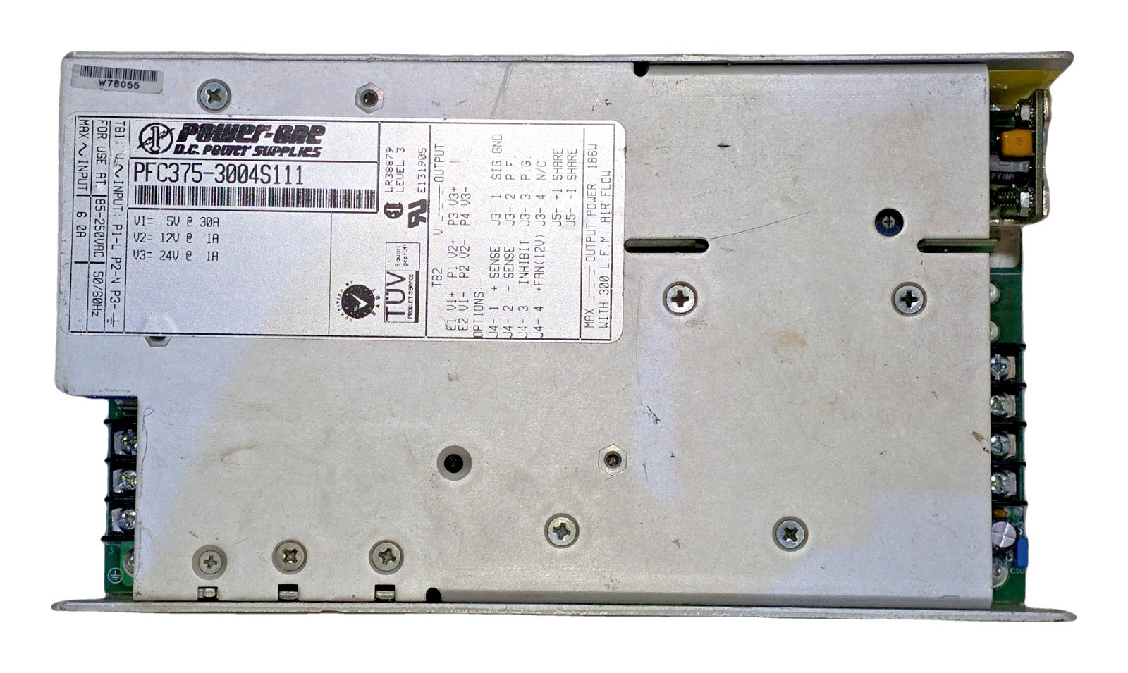 Power-One PFC375-3004S111 AC-DC Power Supply 5V 30A 12V 1A 24V 1A Triple Output Power-One PFC375-3004S111 AC-DC Power Supply 5V 30A 12V 1A 24V 1A Triple Output