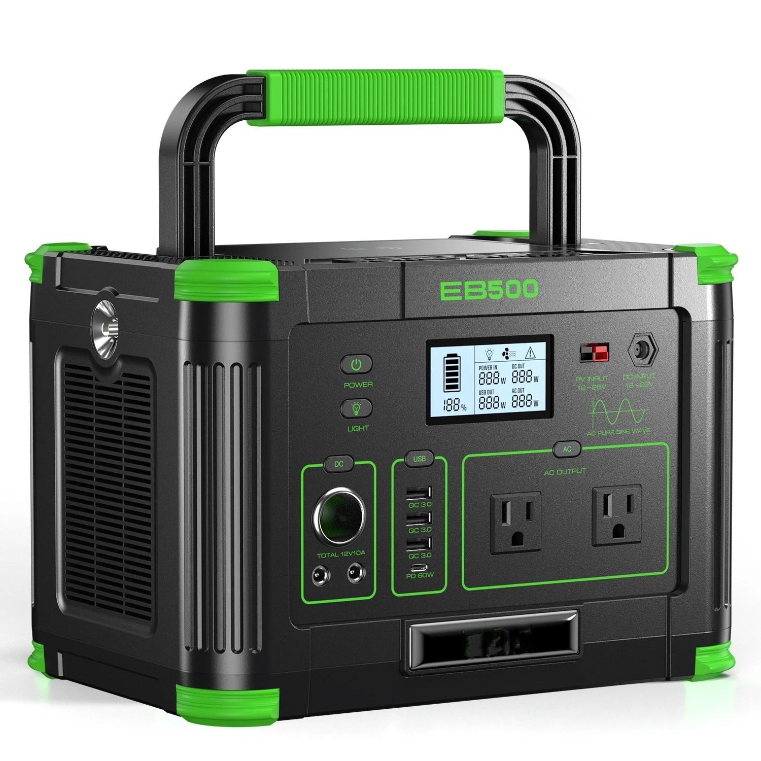 500W 519Wh Battery Power Station Portable for Travel Generator Outdoor Camping 500W 519Wh Battery Power Station Portable for Travel Generator Outdoor Camping