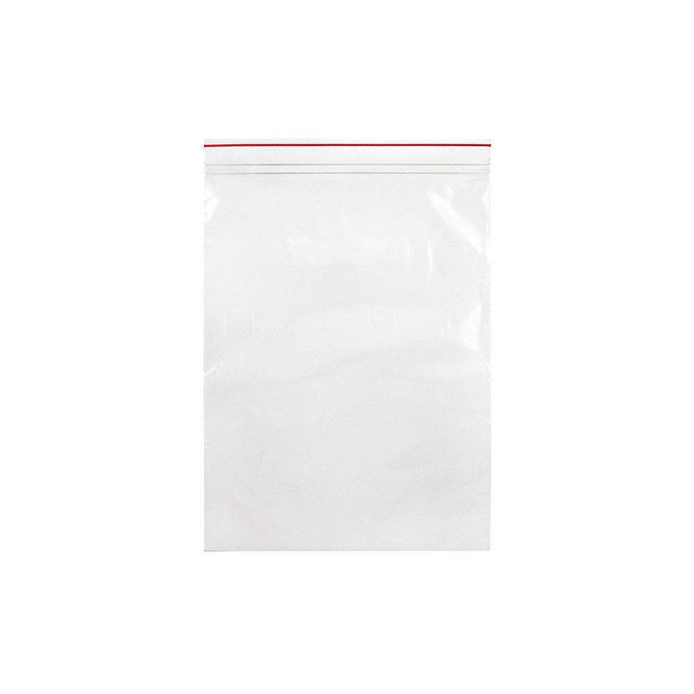 MINIGRIP RED LINE MGRL4P0912 Reclosable Poly Bag,Zip Seal,PK1000 36FF40
