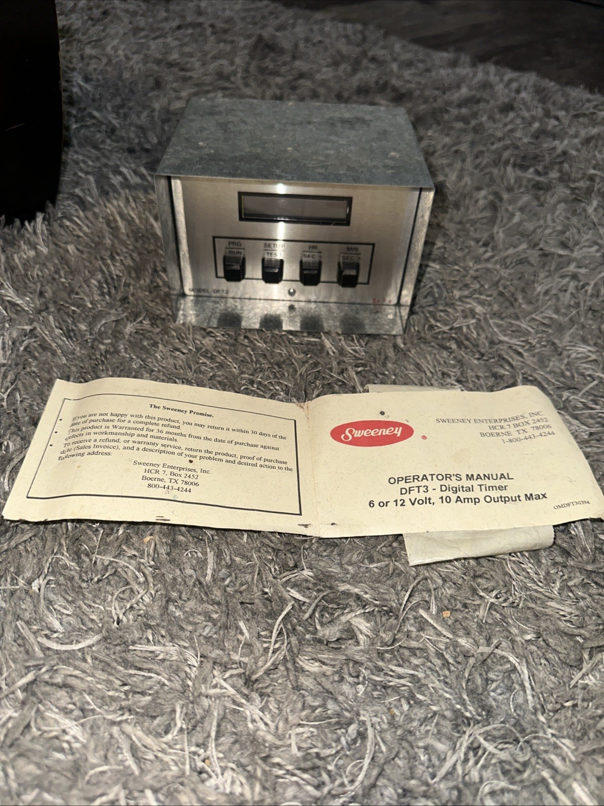 Vintage Genuine Sweeney DFT3 Digital Timer 6 or 12 V, 10 Amp for Scatter Feeders Vintage Genuine Sweeney DFT3 Digital Timer 6 or 12 V, 10 Amp for Scatter Feeders