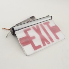 NEW Hubbell Lighting Exit Sign Industrial Office Edge-lit LED Acrylic Panels A3 picture