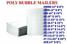 ANY SIZE POLY BUBBLE MAILERS SHIPPING MAILING PADDED BAGS ENVELOPES SELF SEAL picture