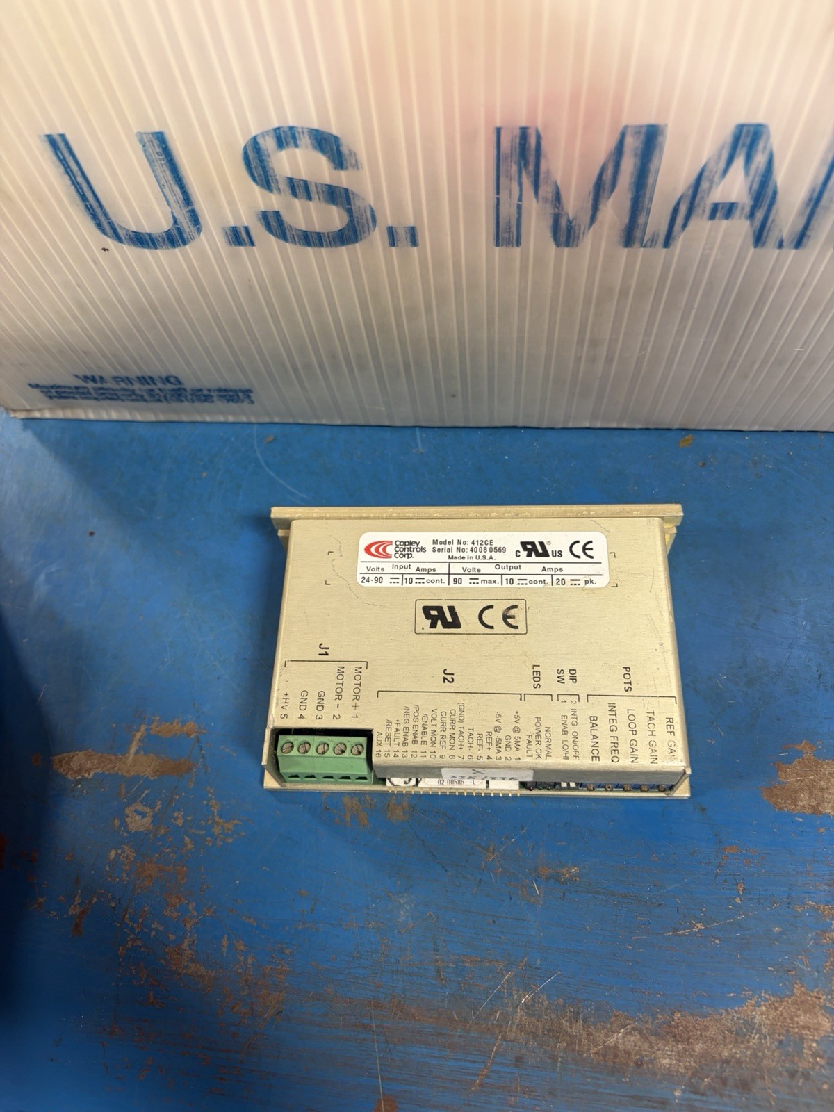 Copley Controls 412CE DC Brush Servo Amplifier 90v 10/20 Amps USED Copley Controls 412CE DC Brush Servo Amplifier 90v 10/20 Amps USED