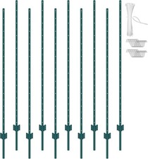 Versatile 10-Pack 6 Feet Fence Posts with Installation Accessories - Heavy Duty picture