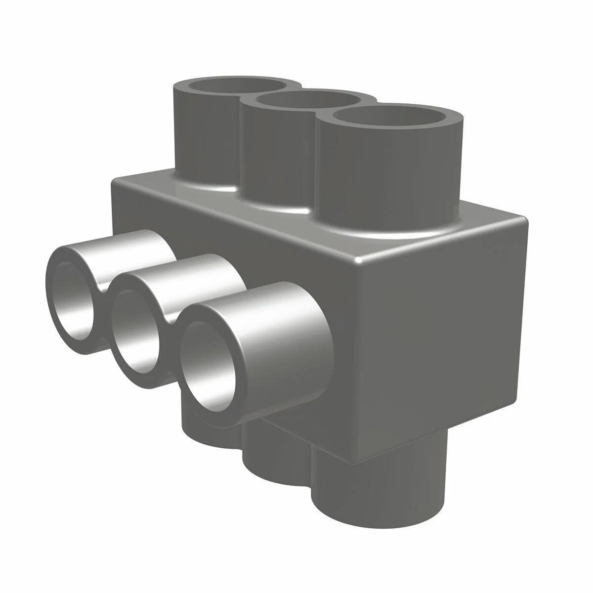 Burndy Al Dist Tap Connectors UV Black Plastisol 4 Ports 600V Burndy Al Dist Tap Connectors UV Black Plastisol 4 Ports 600V