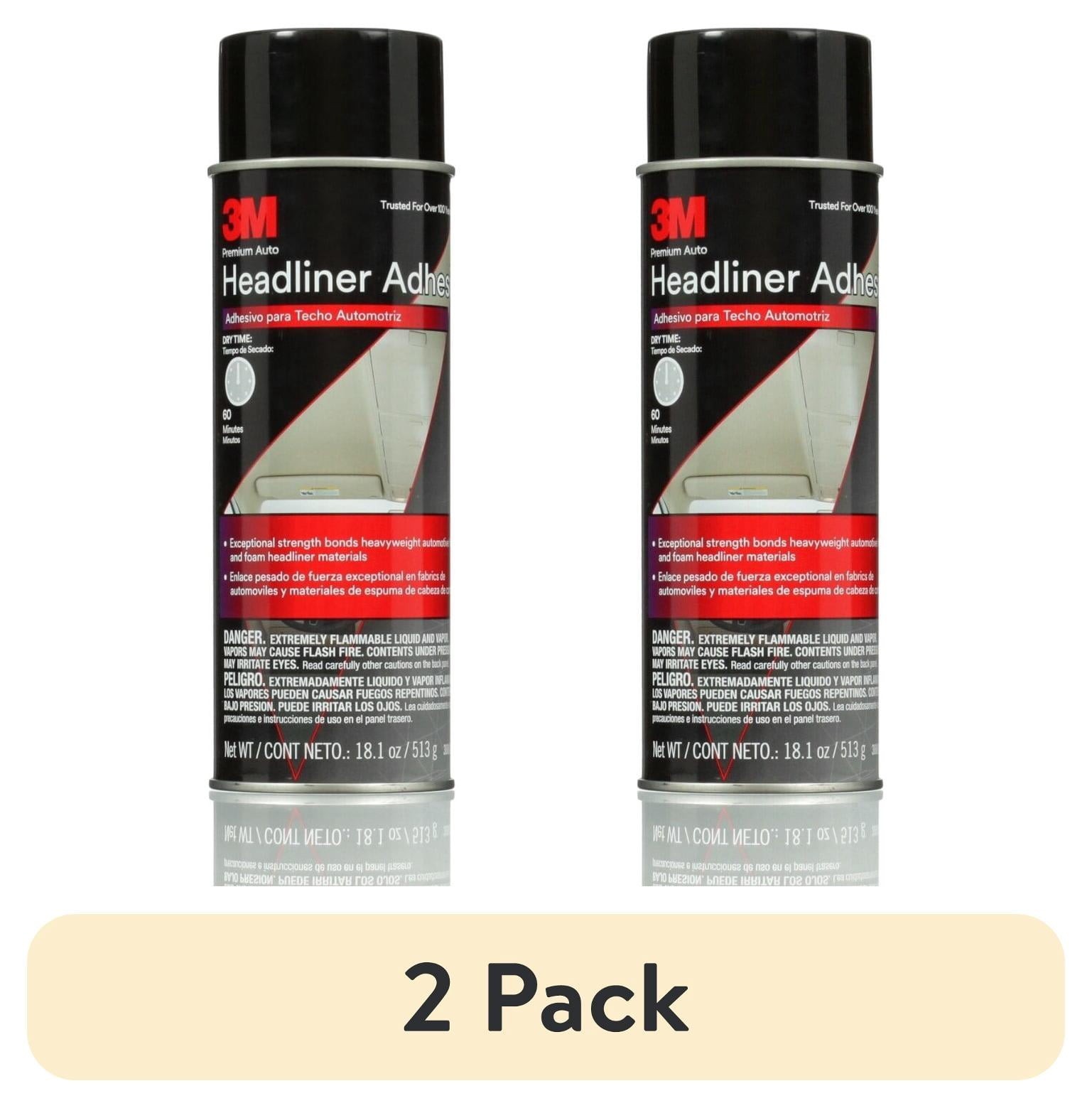 2 Pack 3M 38808 Headliner Spray Adhesive Fabric Foam Carpet Glue, 18.1 oz Cans 2 Pack 3M 38808 Headliner Spray Adhesive Fabric Foam Carpet Glue, 18.1 oz Cans