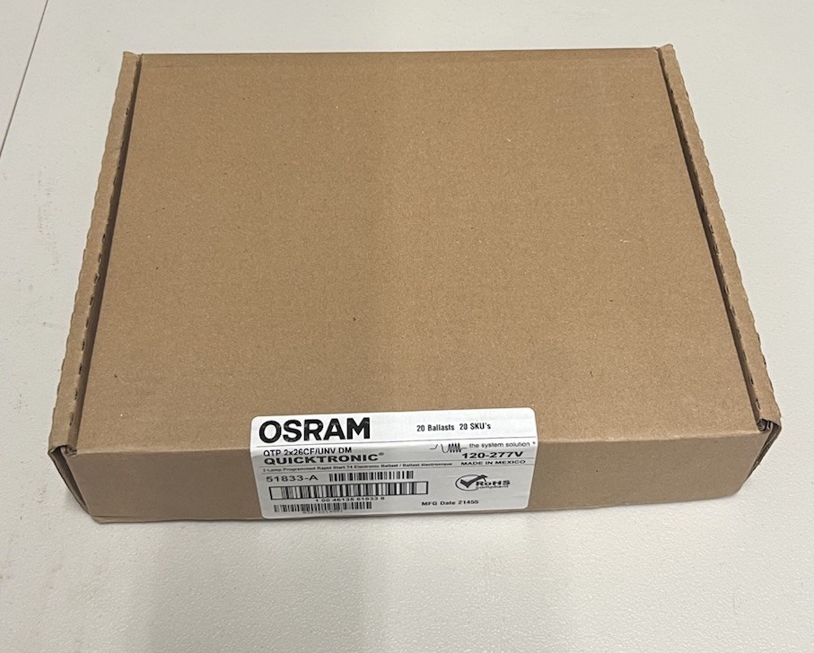 20x Osram Quicktronic 51833-A 120-277vac Ballast QTP 2X26CF/UNV DM Ships Free 20x Osram Quicktronic 51833-A 120-277vac Ballast QTP 2X26CF/UNV DM Ships Free