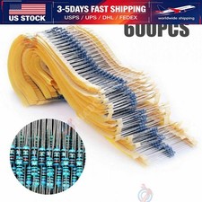 600pcs 30 Values 1/4W Metal Film Resistors Resistance Assortment Kit Set 1% USA picture
