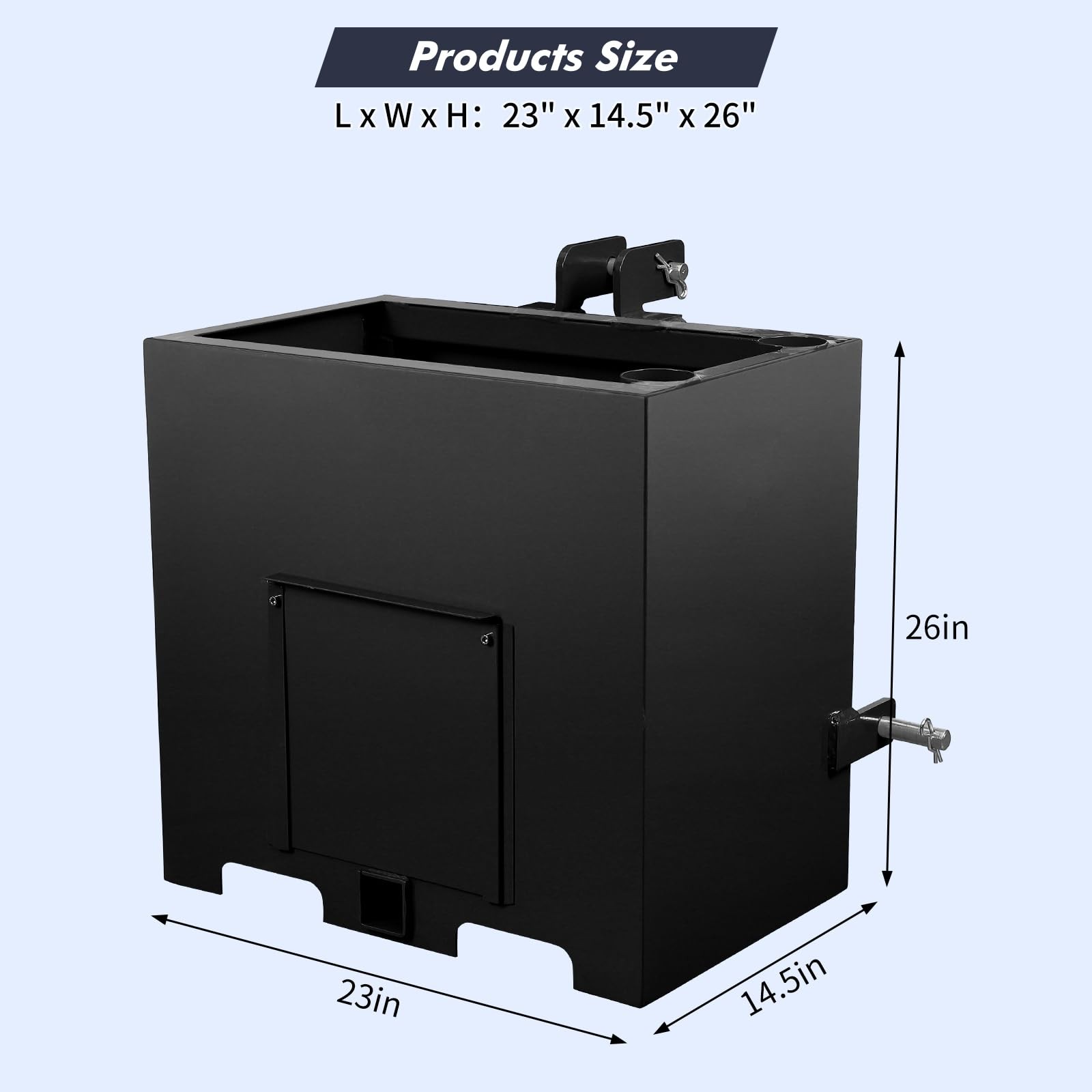 800LB 3 Point Ballast Box Category 1 Tractor Hitch 2 800LB 3 Point Ballast Box Category 1 Tractor Hitch 2
