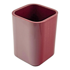 Vintage Radius One Pen Holder Maroon William Sklaroff Plastic Desk Office 1980's picture