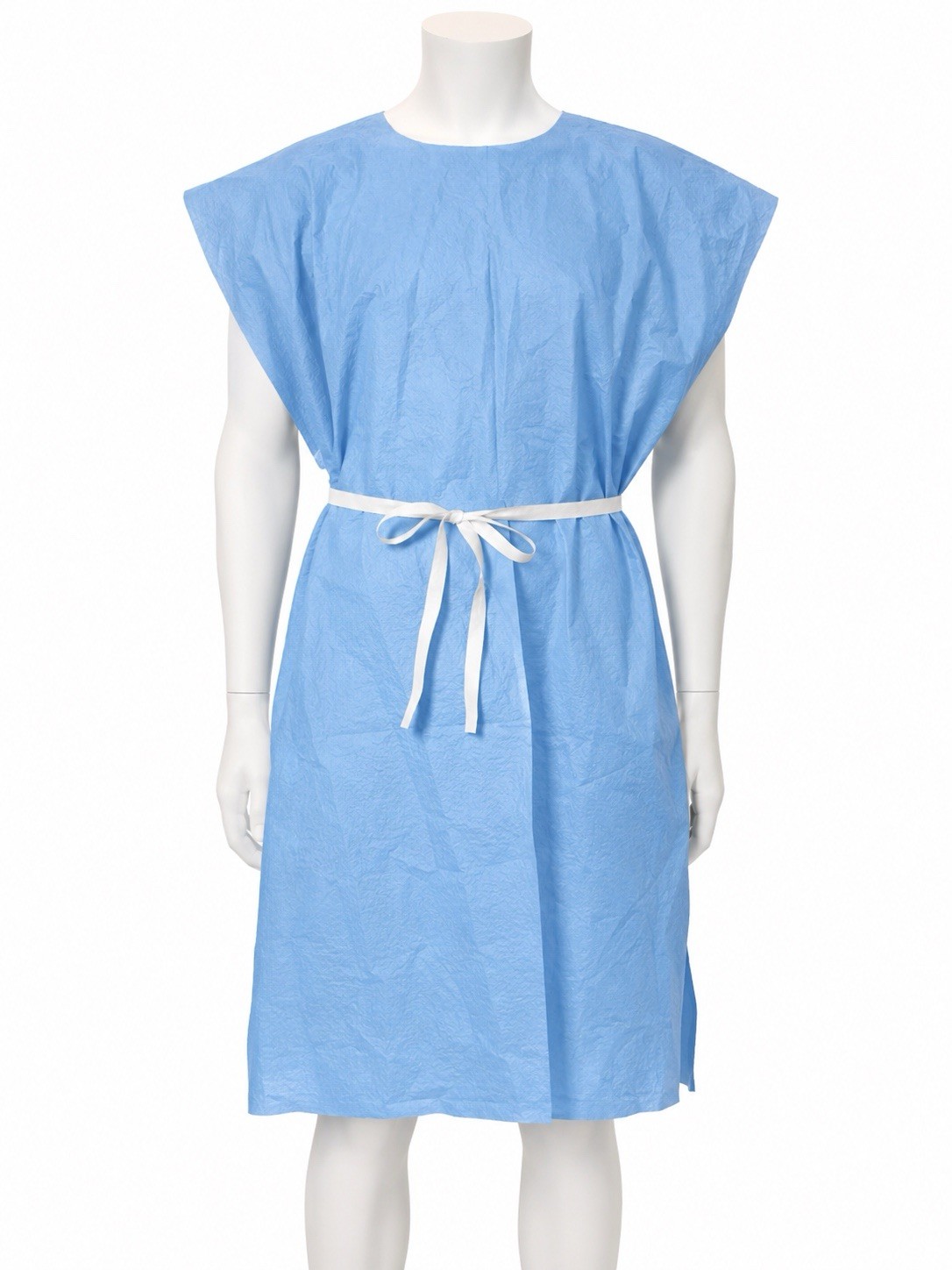 Medline NON24247B Bariatric Patient Gown Blue 72” x 45” Case of 25 Latex-Free