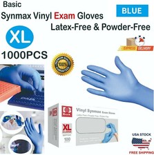 Basic 1000 PCS Blue Vinyl Exam Gloves  XL-SIZE picture