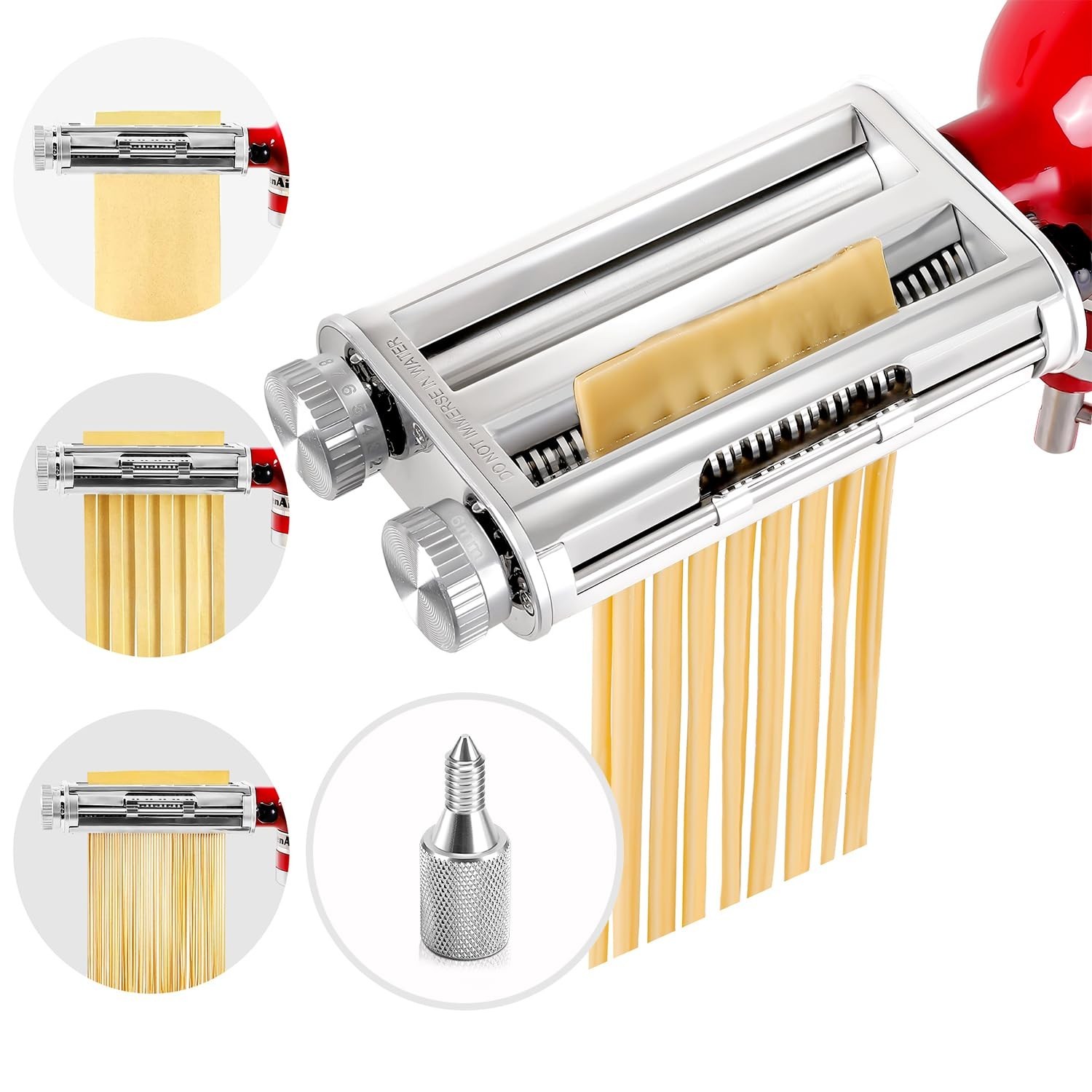 Pasta Maker for Kitchenaid Attachments, 3 in 1 Stainless Steel Past... Fast Ship Pasta Maker for Kitchenaid Attachments, 3 in 1 Stainless Steel Past... Fast Ship