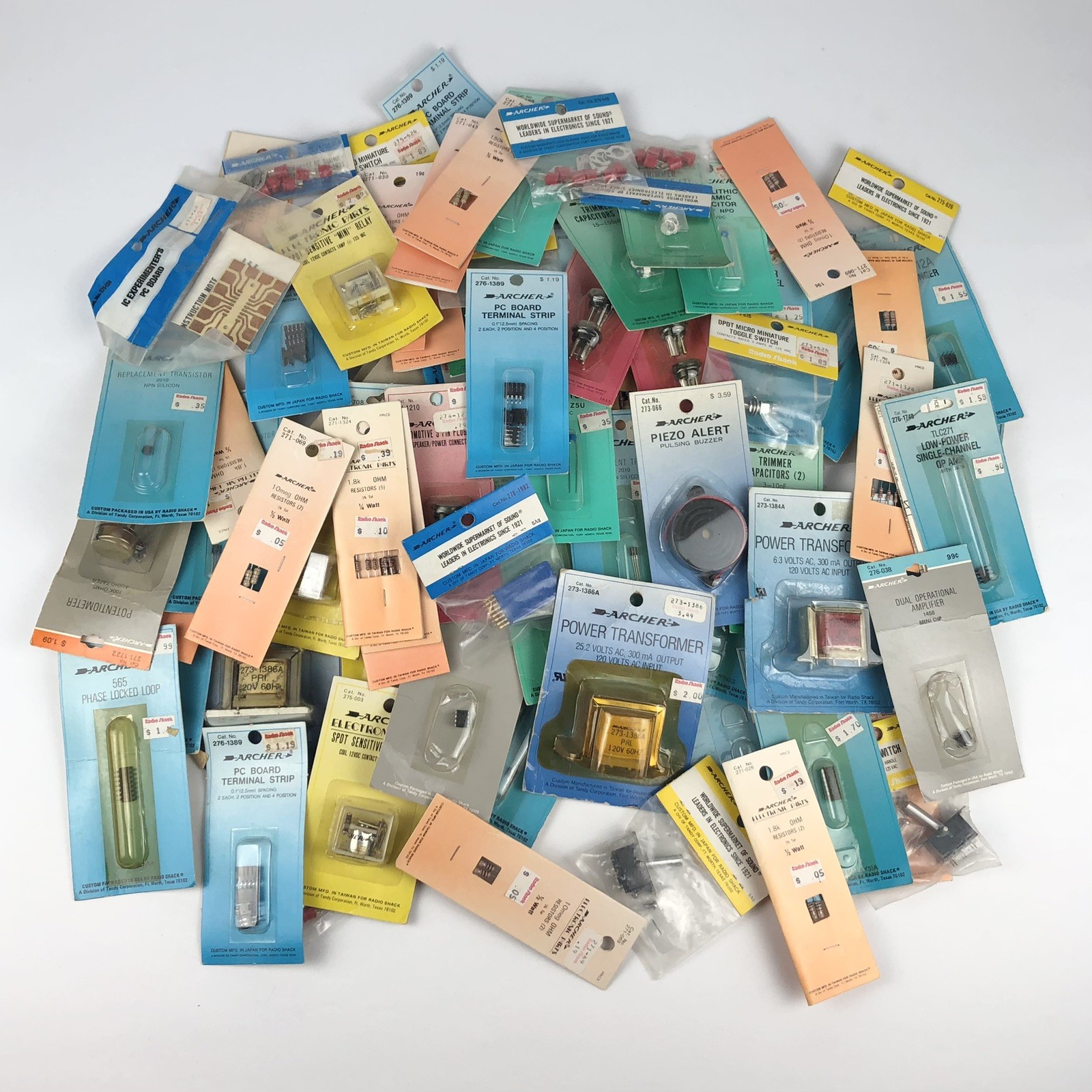 Lot of 90 Vintage Archer Radio Shack Electronic Parts Components NOS Lot of 90 Vintage Archer Radio Shack Electronic Parts Components NOS