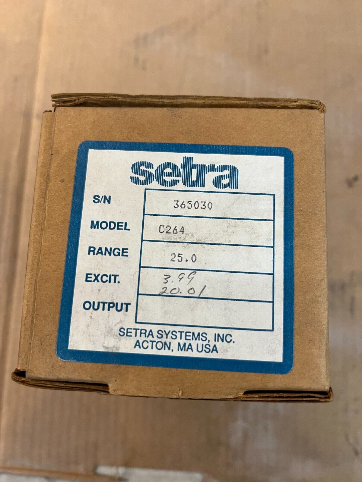SETRA C264 LOW DIFFERENTIAL PRESSURE TRANSDUCER