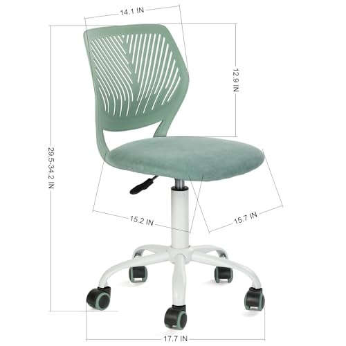 Casa Armless Home Office Desk Chair, Colorful Task Chair with Soft Mesh Homy