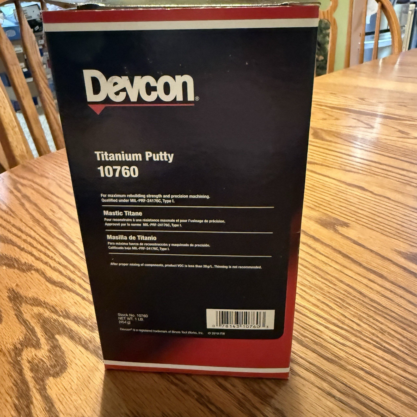 Titanium Putty Kit 1 lb Devcon 10760 78143107603 Grey Exp 8/17/26 Titanium Putty Kit 1 lb Devcon 10760 78143107603 Grey Exp 8/17/26