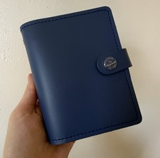 Filofax The Original Pocket Navy Leather Organiser UK picture
