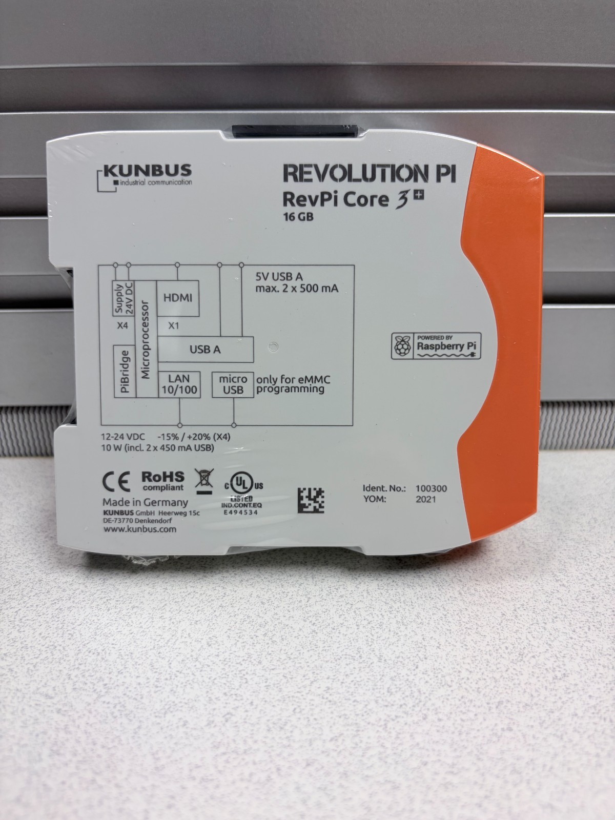 Kunbus Revolution Raspberry Pi RevPi Core 3 16GB EMMC Industrial PLC KU-PR100300 Kunbus Revolution Raspberry Pi RevPi Core 3 16GB EMMC Industrial PLC KU-PR100300