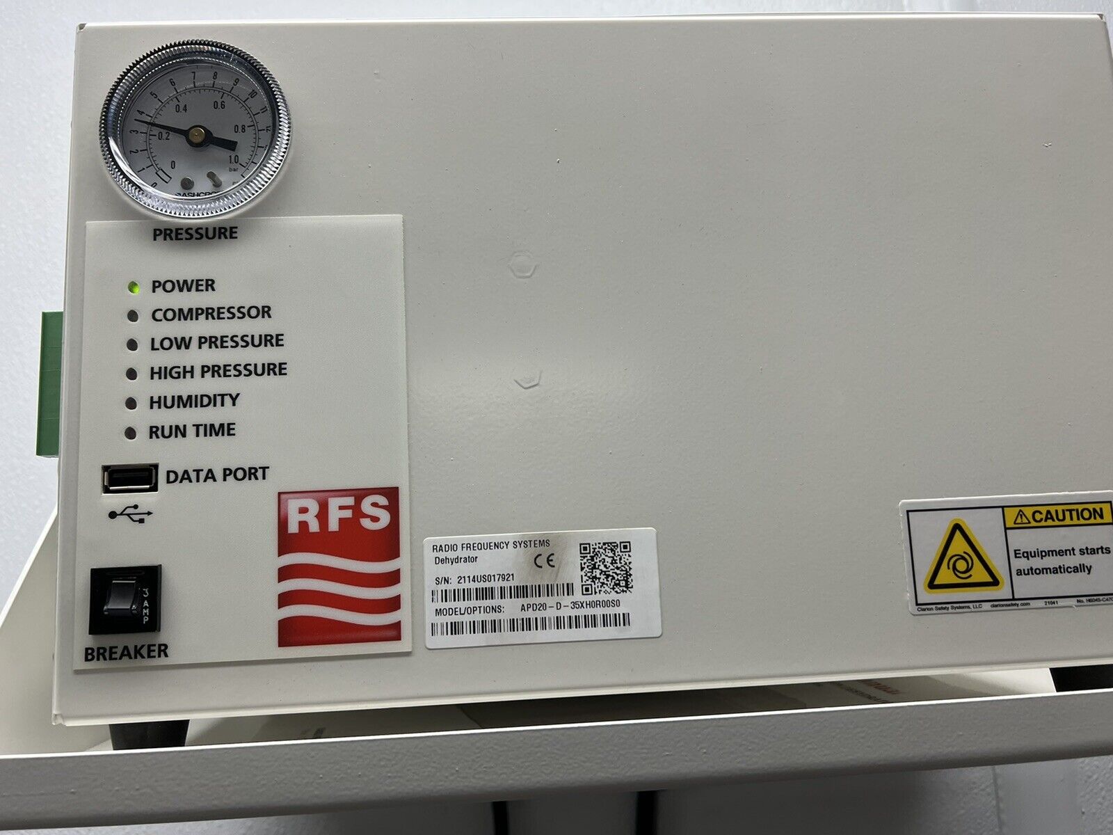 New Radio Frequency Systems RFS Compressor-Dehydrator Model APD20-D