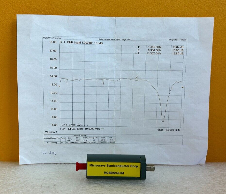 Microwave Semiconductor Corp MC65224/LIM SMA (F)-BNC (F) Noise Source. Tested
