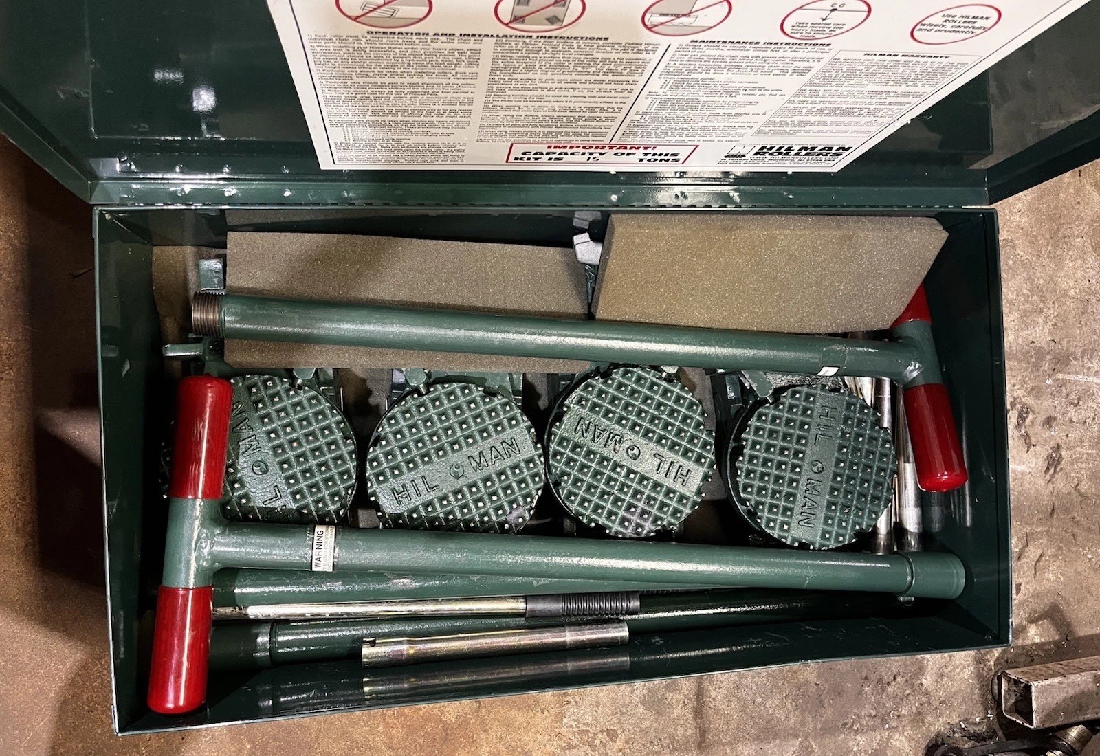 🔥Hilman Rollers Deluxe Kit 15 ton Set, Gently Used, Local Pickup🇺🇸 🔥Hilman Rollers Deluxe Kit 15 ton Set, Gently Used, Local Pickup🇺🇸