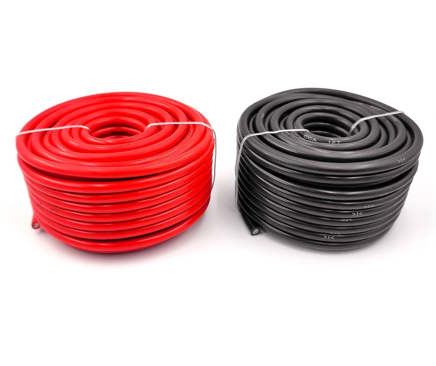 10 AWG Gauge Automotive Primary Wire 50 ft Red & 50 feet Black Power Cable